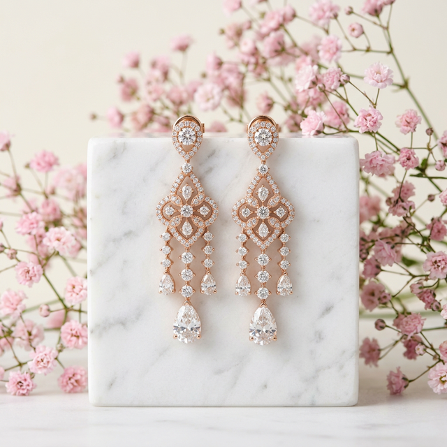 ROSE GOLD EARRINGS FOR HER